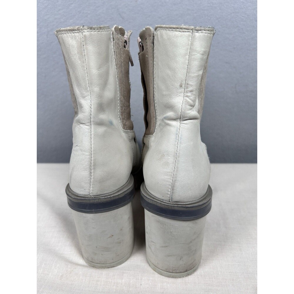 Free People James Chelsea leather Boots in Ice Sz 38 (8) - Picture 4 of 7